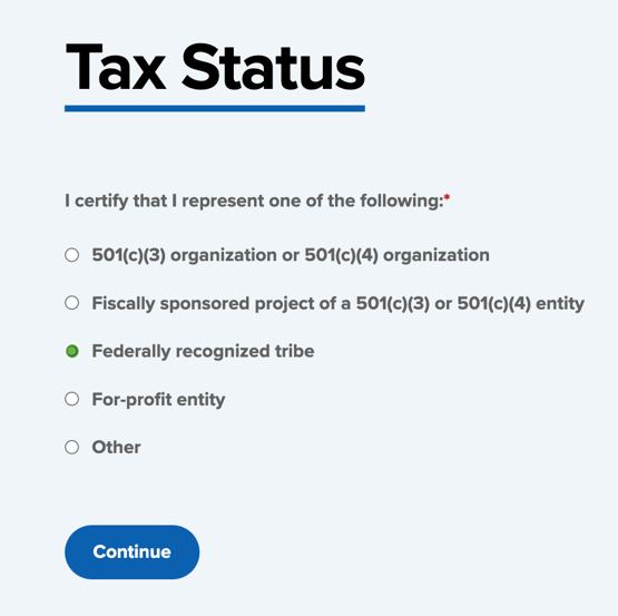 Tax Status - Tribes